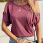 Round Neck Cold Shoulder T-Shirt