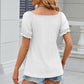 Eyelet Drawstring Short Sleeve T-Shirt