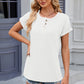 Round Neck Rolled Short Sleeve T-Shirt