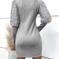 Mock Neck Long Sleeve Mini Dress