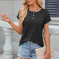 Round Neck Rolled Short Sleeve T-Shirt