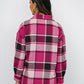 Plaid Button Up Collared Neck Jacket