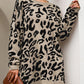 Leopard Round Neck Tunic Sweater