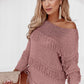 Fringe Detail Long Sleeve Sweater