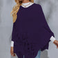 Round Neck Fringe Detail Poncho