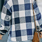 Plaid Button Up Dropped Shoulder Jacket