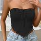 Straight Neck Tie Front Knit Top