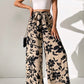 Printed Tied Wide Leg Pants