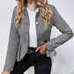 Ruffle Hem Collared Blazer