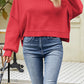 Round Neck Dropped Shoulder Sweater