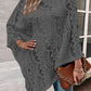 Openwork Fringe Detail Poncho