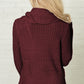 Decorative Button Mock Neck Sweater