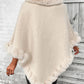 Faux Fur Trim Poncho