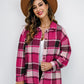 Plaid Button Up Collared Neck Jacket