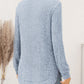 Ribbed Round Neck Long Sleeve T-Shirt