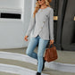 Round Neck Long Sleeve Blouse