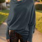 Texture Round Neck Long Sleeve Sweater