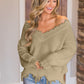 Frayed Hem Dropped Shoulder Sweater