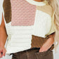 Color Block Cable-Knit Sweater Vest