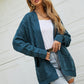 Open Front Dropped Shoulder Longline Cardigan