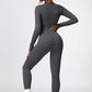 Half Zip Long Sleeve Active Jumpsuit