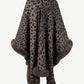 Leopard Open Front Poncho