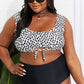 Marina West Swim Sanibel Crop Swim Top and Ruched Bottoms Set in Black