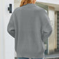 Cable-Knit Round Neck Long Sleeve Sweater