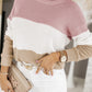 Color Block Dropped Shoulder Blouse