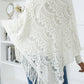 Openwork Fringe Detail Poncho