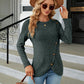 Round Neck Long Sleeve Blouse