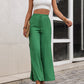 High Waist Slit Wide Leg Pants