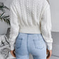 Cable-Knit Round Neck Sweater