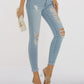 Distressed Skinny Cropped Jeans