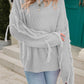 Fringe Round Neck Dropped Shoulder Sweater