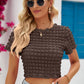 Round Neck Short Sleeve Crop Top