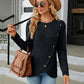 Round Neck Long Sleeve Blouse