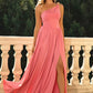 One-Shoulder Split Maxi Dress