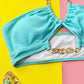 Halter Neck Chain Detail Two-Piece Bikini Set