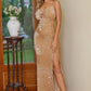 Party Sequin Slit Spaghetti Strap Dress