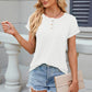 Round Neck Rolled Short Sleeve T-Shirt