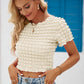 Round Neck Short Sleeve Crop Top