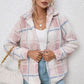 Plaid Button Up Collared Neck Long Sleeve Shacket