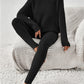 Ribbed Turtleneck Top and Pants Set