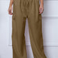 Drawstring Waist Pants with Pockets