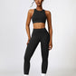 Cutout Cropped Sport Tank and Leggings Set