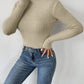 Ribbed Turtleneck Long Sleeve Sweater