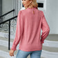 Frill Mock Neck Long Sleeve Blouse