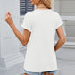 Round Neck Rolled Short Sleeve T-Shirt