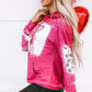 LOVE Heart Drawstring Dropped Shoulder Hoodie